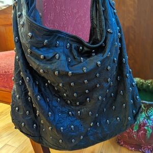 Thomas Wylde Skull-Studded Hobo Bag